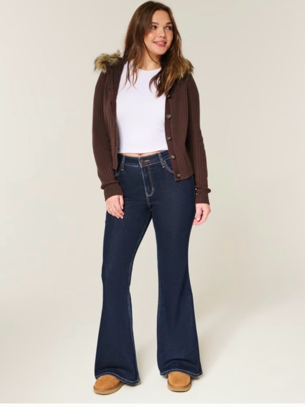 Hollister High-Rise Flare Y2K Jeans Dark Wash Women’s 14R Stretch